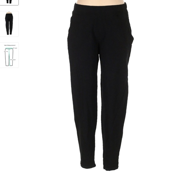 Known Supply 100% Organic Cotton Black Pocket Cuff Leg Joggers Sequoia Pant L - Picture 3 of 8